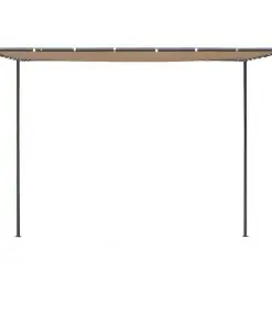 vidaXL Gazebo with Flat Roof 3x3x2,4 m Beige