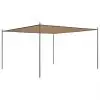 vidaXL Gazebo with Flat Roof 4x4x2,4 m Beige