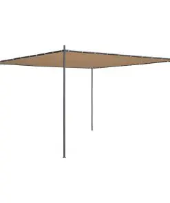 vidaXL Gazebo with Flat Roof 4x4x2,4 m Beige