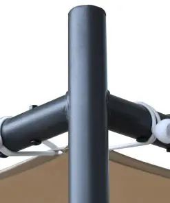 vidaXL Gazebo with Flat Roof 4x4x2,4 m Beige