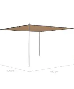 vidaXL Gazebo with Flat Roof 4x4x2,4 m Beige
