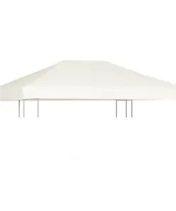 vidaXL Gazebo Top Cover 310 g/m² 4×3 m Cream White