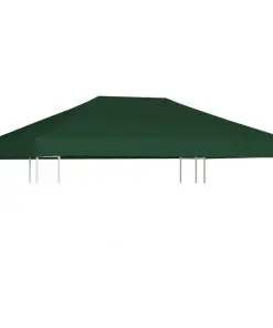 vidaXL Gazebo Top Cover 310 g/m² 4×3 m Green