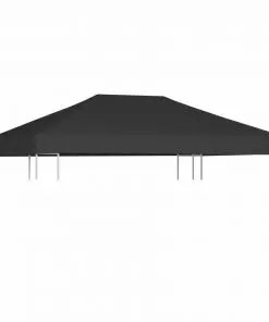 vidaXL Gazebo Top Cover 310 g/m² 4×3 m Grey