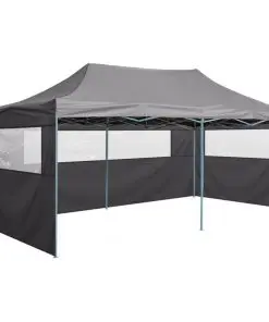 vidaXL Folding Pop-up Party Tent with Sidewalls 3×6 m Anthracite