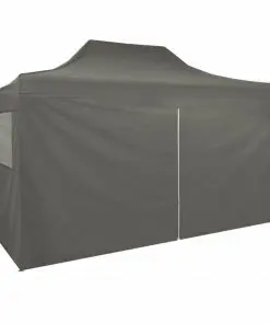 vidaXL Foldable Tent Pop-Up with 4 Side Walls 3×4.5 m Anthracite
