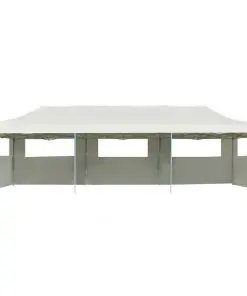 vidaXL Folding Pop-up Party Tent with 5 Sidewalls 3×9 m Cream
