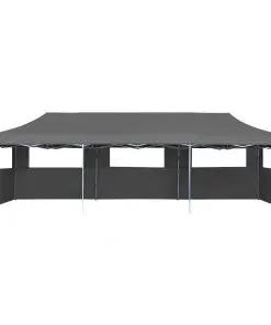 vidaXL Folding Pop-up Party Tent with 5 Sidewalls 3×9 m Anthracite