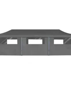 vidaXL Folding Pop-up Party Tent with 8 Sidewalls 3×9 m Anthracite