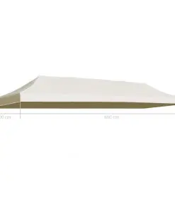 vidaXL Party Tent Roof 3×6 m Cream