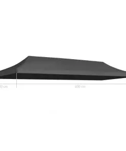 vidaXL Party Tent Roof 3×6 m Anthracite