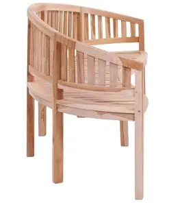 vidaXL Banana Bench 200 cm Solid Teak