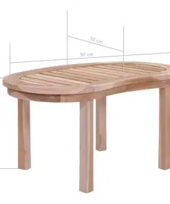 vidaXL Banana-shaped Coffee Table Solid Teak