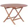 vidaXL Folding Garden Table 120×75 cm Solid Teak Wood