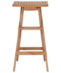vidaXL Folding Bar Stools 2 pcs Solid Teak Wood