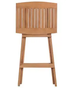 vidaXL Folding Bar Stools 2 pcs Solid Teak Wood
