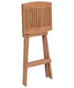 vidaXL Folding Bar Stools 2 pcs Solid Teak Wood