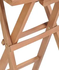 vidaXL Folding Bar Stools 4 pcs Solid Teak Wood