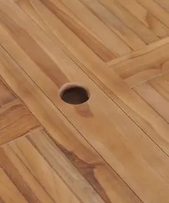 vidaXL 3 Piece Folding Bar Set Solid Teak Wood