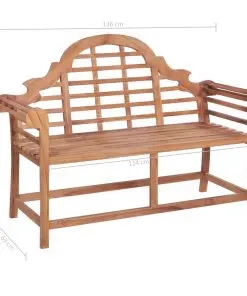 vidaXL Garden Bench 136x63x102 cm Solid Teak