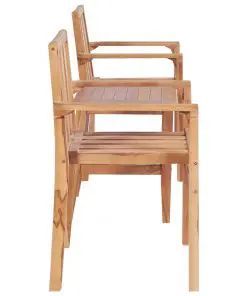vidaXL 3 Piece Bistro Set Solid Teak