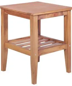 vidaXL Coffee Table 40x40x50 cm Square Solid Teak