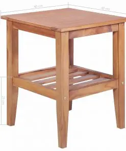 vidaXL Coffee Table 40x40x50 cm Square Solid Teak