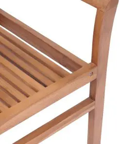 vidaXL Stacking Dining Chairs 2 pcs Solid Teak