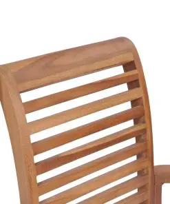 vidaXL Stacking Dining Chairs 2 pcs Solid Teak
