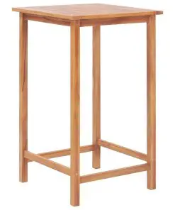 vidaXL 3 Piece Bar Set Solid Teak Wood