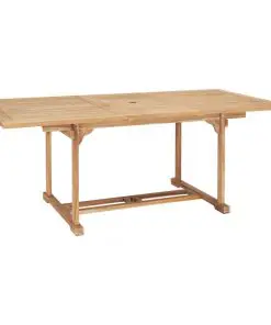 vidaXL Extending Garden Table 150-200x100x75 cm Solid Teak Wood