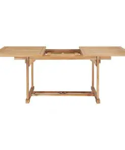 vidaXL Extending Garden Table 150-200x100x75 cm Solid Teak Wood
