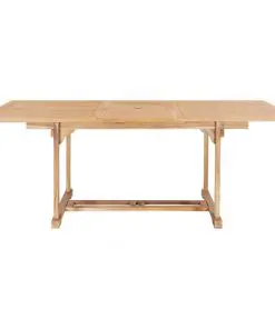 vidaXL Extending Garden Table 150-200x100x75 cm Solid Teak Wood