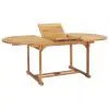 vidaXL Extending Garden Table 150-200x100x75 cm Solid Teak Wood