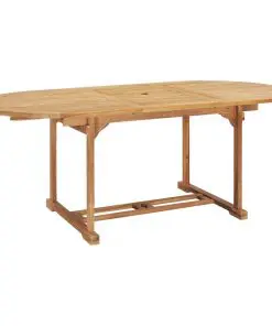 vidaXL Extending Garden Table 150-200x100x75 cm Solid Teak Wood