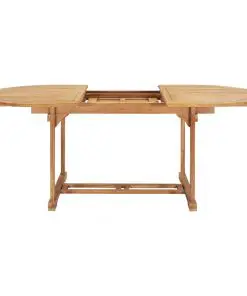 vidaXL Extending Garden Table 150-200x100x75 cm Solid Teak Wood