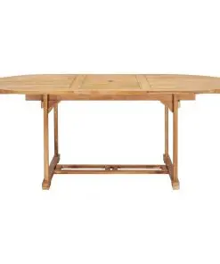 vidaXL Extending Garden Table 150-200x100x75 cm Solid Teak Wood