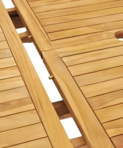 vidaXL 7 Piece Outdoor Dining Set 150-200x100x75 cm Solid Teak Wood