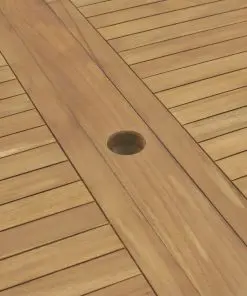 vidaXL Extending Garden Table 180-280x100x75cm Solid Teak Wood Oval