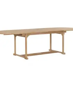 vidaXL Extending Garden Table 180-280x100x75cm Solid Teak Wood Oval