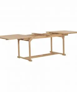 vidaXL 9 Piece Garden Dining Set 180-280x100x75 cm Solid Teak Wood