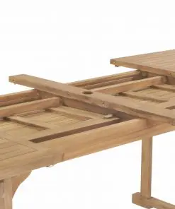 vidaXL 9 Piece Garden Dining Set 180-280x100x75 cm Solid Teak Wood