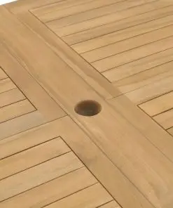 vidaXL 9 Piece Garden Dining Set 180-280x100x75 cm Solid Teak Wood