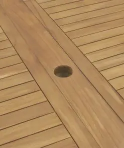 vidaXL 9 Piece Garden Dining Set 180-280x100x75 cm Solid Teak Wood