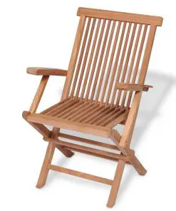 vidaXL 5 Piece Garden Dining Set Solid Teak Wood