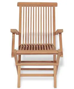 vidaXL 5 Piece Garden Dining Set Solid Teak Wood