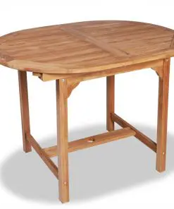 vidaXL Extending Garden Table (110-160)x80x75cm Solid Teak Wood