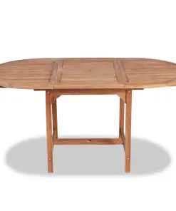 vidaXL Extending Garden Table (110-160)x80x75cm Solid Teak Wood