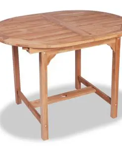vidaXL 7 Piece Outdoor Dining Set Solid Teak Wood