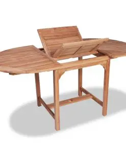 vidaXL 7 Piece Outdoor Dining Set Solid Teak Wood